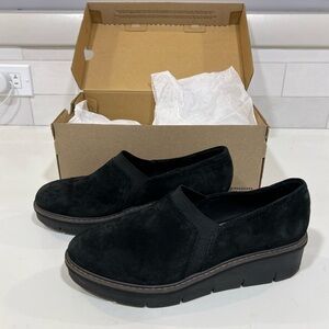 Clarks Airabell Mid Black Suede Shoes